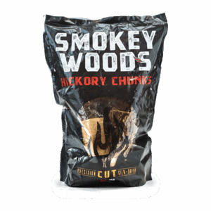 Smokey Wood Hickory Chunk product bag for BBQ smoking