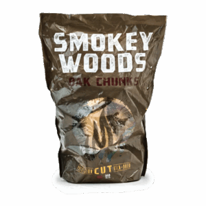 Smokey Wood Oak Chunk packaging for BBQ smoking