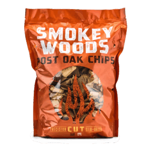 Smokey Wood Post Oak Chips bag packaging front