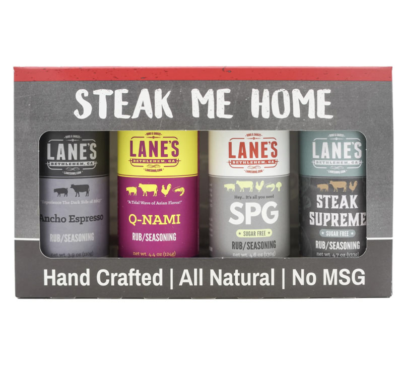 Lane’s BBQ Steak Me Home 4 pack steak rub set