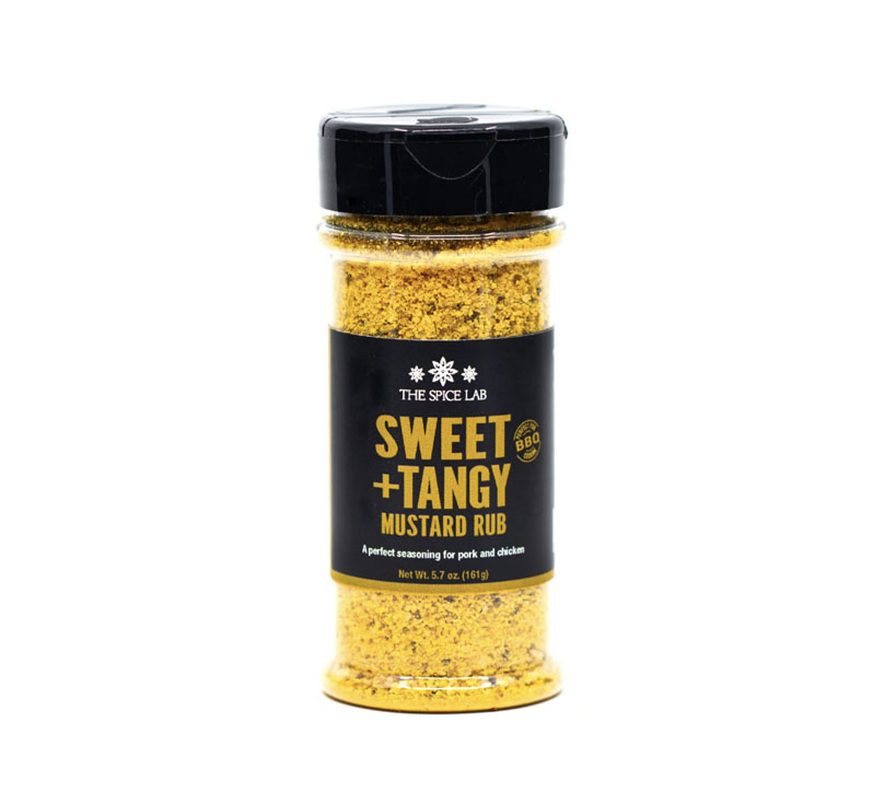 The Spice Lab Sweet and Tangy Mustard Rub seasoning bottle