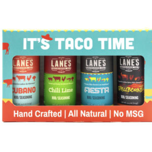 Lane’s BBQ It’s Taco Time 4 pack taco rub set