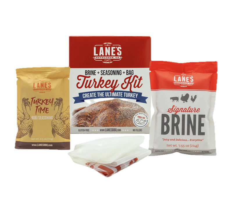 Lane’s BBQ Ultimate Turkey Brine Kit packaging