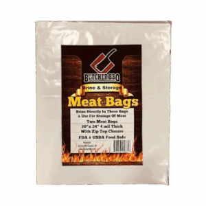 Butcher BBQ meat bag front product view