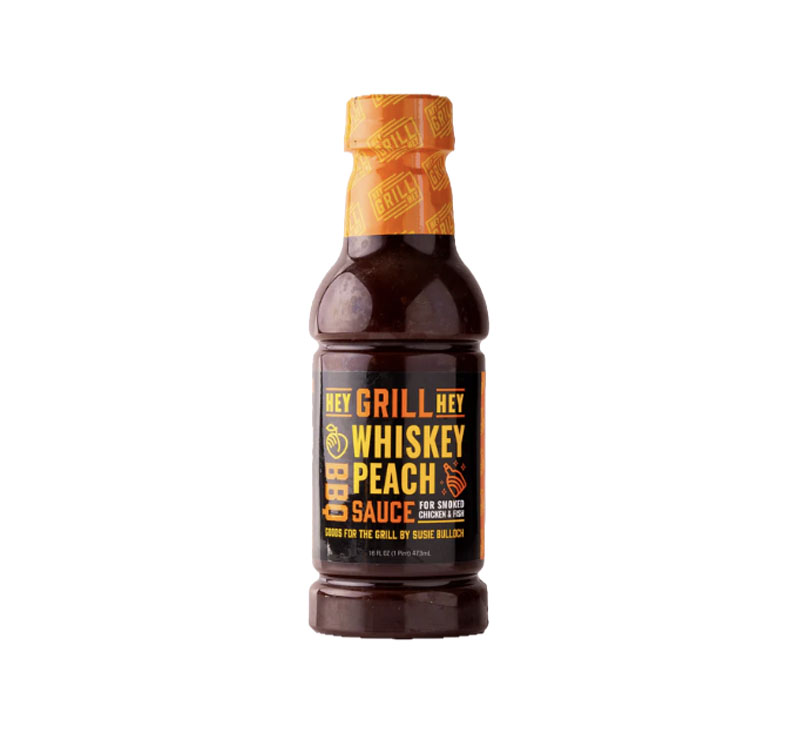 Hey Grill Hey Whiskey Peach BBQ Sauce bottle