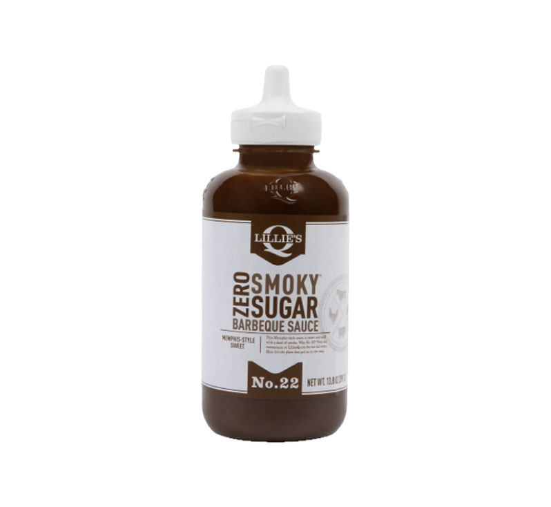 Lillie’s Q Zero Sugar Smoky Barbeque Sauce bottle