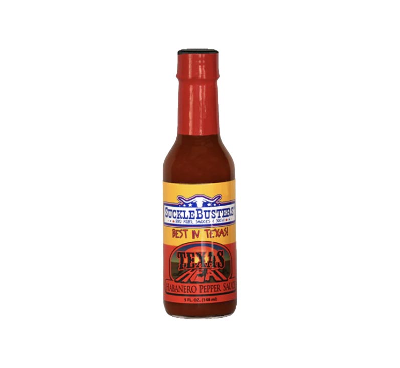 Bottle of Texas Heat Habanero Pepper Sauce, 5 oz, thick pepper sauce, hot heat