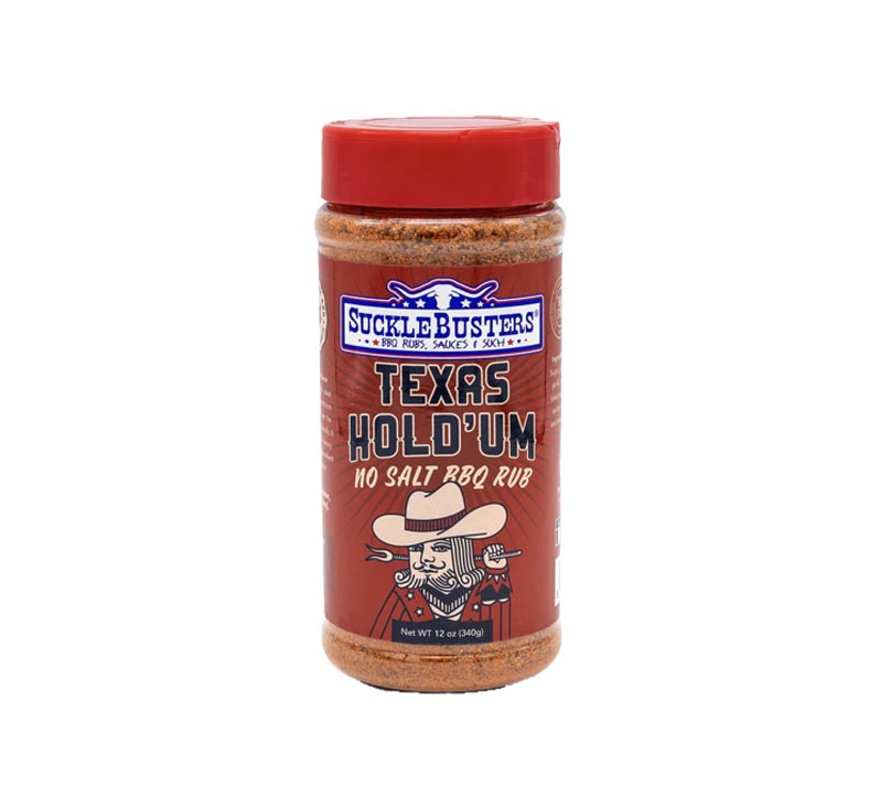 Texas Hold ’Um No Salt BBQ Rub 12 oz bottle salt-free seasoning