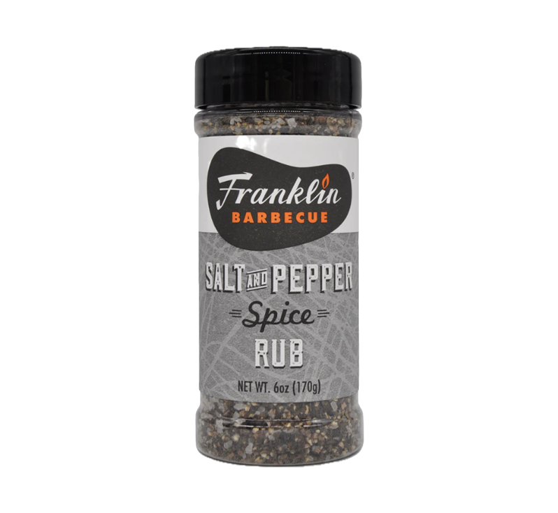 Franklin Barbecue Salt and Pepper Spice Rub seasoning bottle