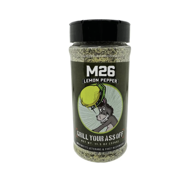 M26 lemon pepper seasoning spice bottle