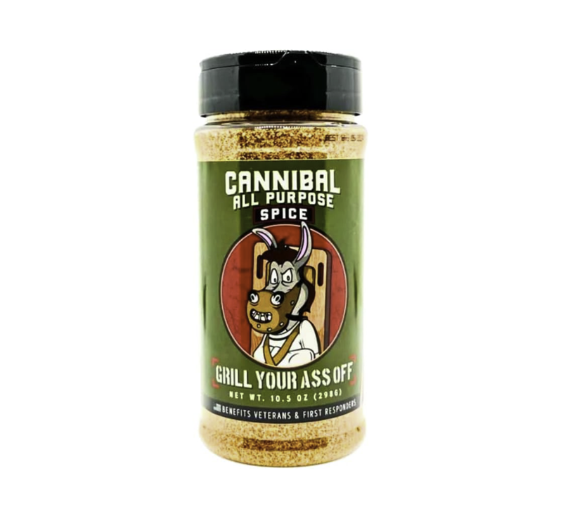 Cannibal all purpose BBQ seasoning spice bottle